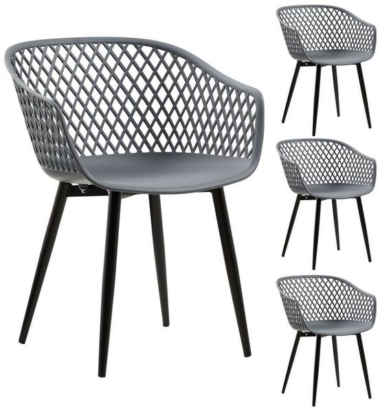 IDIMEX Esszimmerstuhl MEDEIRA (4 St), Esszimmerstuhl Retro Design Stühle 4er Set Küchenstuhl Stuhl mit Sitz