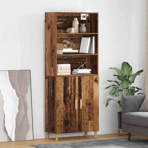 vidaXL Highboard Altholz 69,5 x 32,5 x 180 cm Holzwerkstoff 3415608