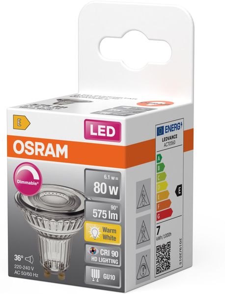OSRAM LED Reflektor PAR16 8,3W GU10 575lm 2.700K 36 dim