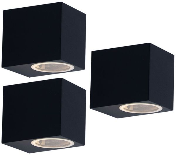 3er Set RGB LED Down Leuchten für Außenwände VT-7651