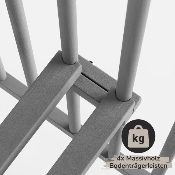 Sämann® Laufgitter 120x120 cm mit Schlupfsprossen, grau ohne Matratze 2 Stück Bild 4