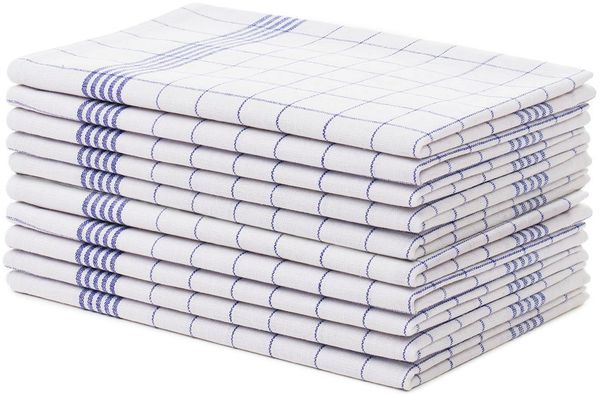 Gözze Geschirrtuch Geschirrtücher, Des. 60041 Karo, (Set, 10-tlg), aus 100% Baumwolle