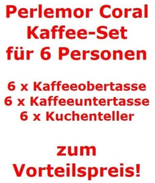 like. by Villeroy & Boch Perlemor Coral Kaffee-Set für 6 Personen / 18 Teile A U S L A U F !