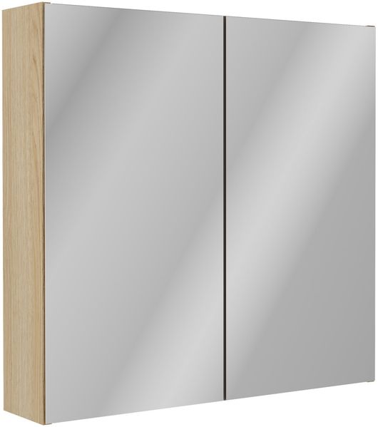 FACKELMANN COMPACT LINE Spiegelschrank 70 cm breit, Braun hell