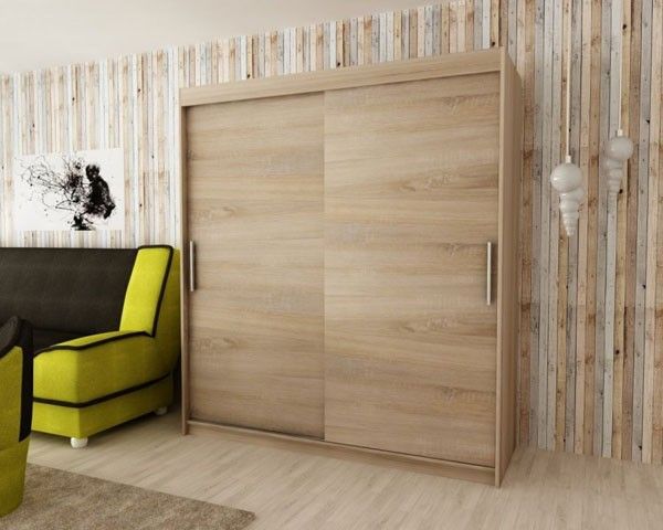 Schiebetürenschrank Tokyo Kleiderschrank Sonoma Eiche Breite braun