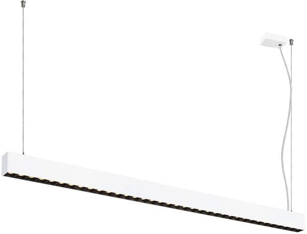 SLV GLENOS® PRO, Pendelleuchte, 1,5m, DALI, UGR16, Pendellänge 210 cm, 3000K, 75°, weiß - Pendelleuchten