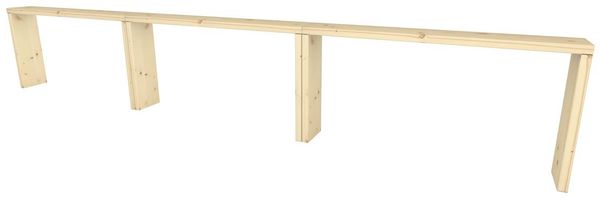 Familienbett "Familien-Nesterl" 270 200 43 Zirbe 90/90/90cm mit Ablage Bild 9