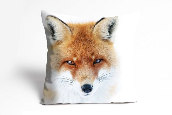 queence Dekokissen Joleen, Kissenhülle,Fuchskopf,Fuchs,Tiermotiv,Waldtier,Gezeichnet,Naturmotiv
