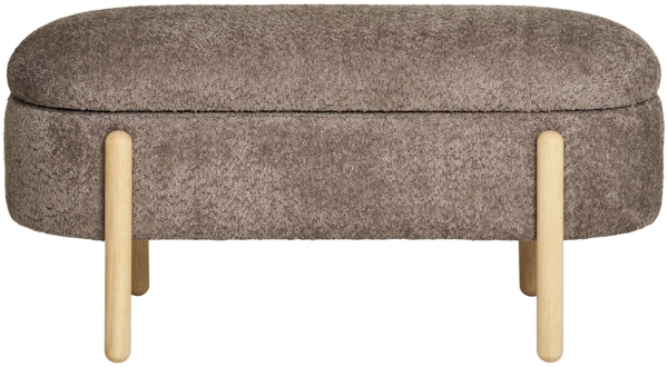 Bank mit Ablage, braun/natur, 97 x 40 x 48 cm, HN1237