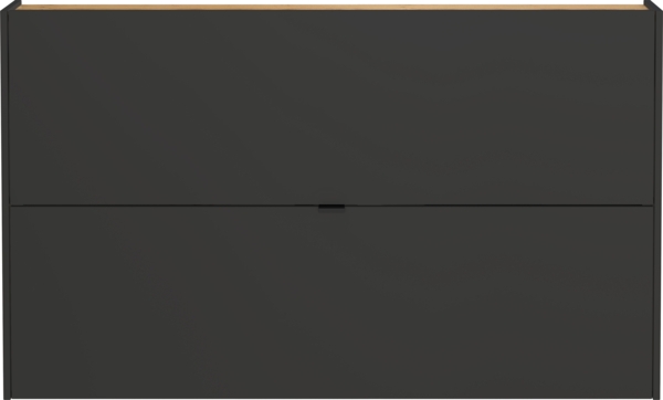 Hängeschuhschrank >GW-AMECA< Schuhkipper, Graphit/Navarra-Eiche-Dekor - 140x83x18 (BxHxT)