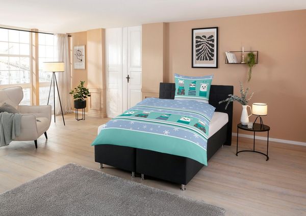 CASATEX Bettwäsche Nisa, Biber, 2 teilig, lustiges, niedliches, fröhliches Design