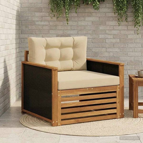 vidaXL Outdoor Mittelsofa Massivholz Akazie Natur 3438932