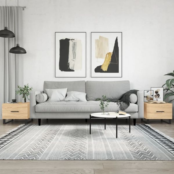 vidaXL Couchtische 2 Stk. Sonoma-Eiche 50x50x40 cm Holzwerkstoff 829451