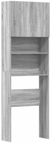 vidaXL Waschmaschinenschrank Grau Sonoma 64x24x190 cm Holzwerkstoff 859132