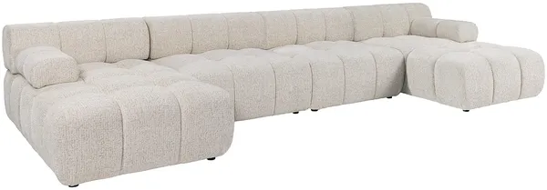 Vente-unique - FACIVIL Sofa Stoff Beige - B 156 cm x H 70 cm x L 376 cm