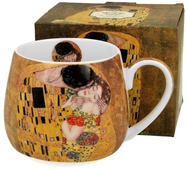 DUO ART GALLERY Fassbecher 430 ml THE KISS New Bone China Porzellan