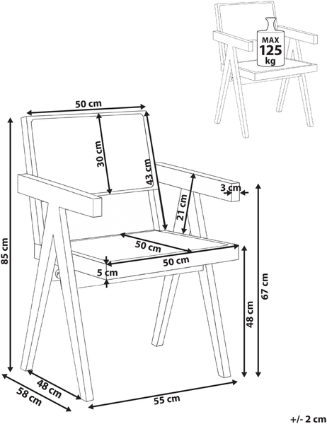 Esszimmerstuhl WESTBROOK Holz Schwarz Bild 2
