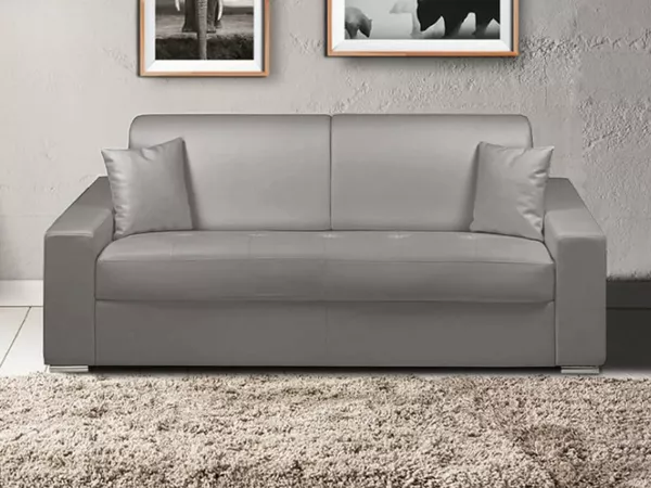 Schlafsofa 3-Sitzer EMIR - Grau - Liegefläche: 140 cm - Matratzenhöhe: 14 cm
