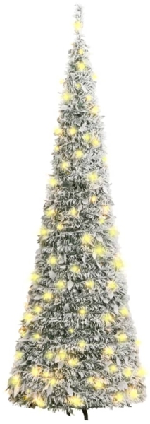 vidaXL Pop-Up-Weihnachtsbaum Künstlich Beschneit 200 LEDs 210 cm 357759