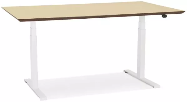 Kokoon Design Schreibtisch Sidebu Holz Natur und Weiß 150 cm