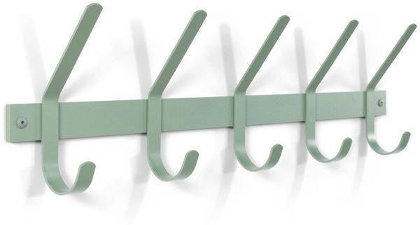 Spinder DEXTER 5 Garderobe, Stahl, Dusty Green, Skandinavisch