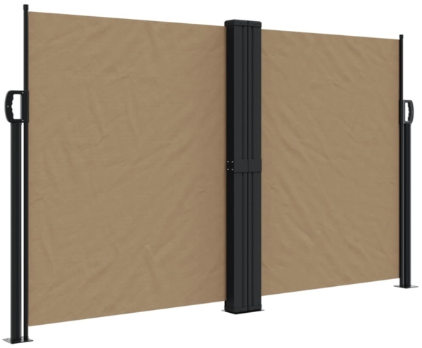 vidaXL Seitenmarkise Ausziehbar Taupe 140x600 cm 4004619