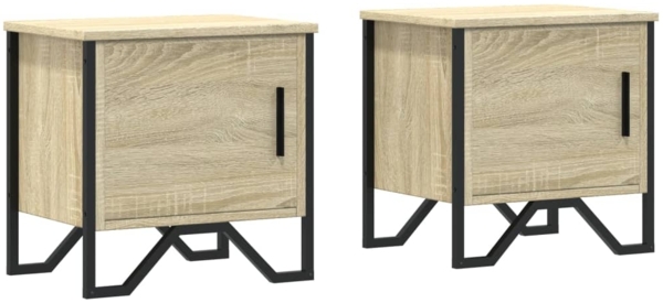 vidaXL Nachttische 2 Stk. Sonoma-Eiche 40x30x40 cm Holzwerkstoff 848517