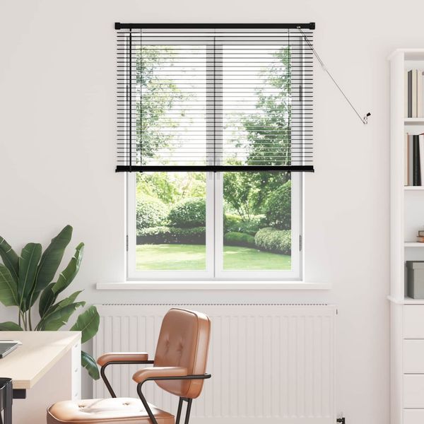 vidaXL Venetianer Jalousie Schwarz 150 x 80 cm PVC 42003736