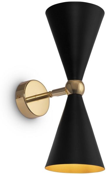 Maytoni Wandleuchte Vesper 2-flammig schwarz gold