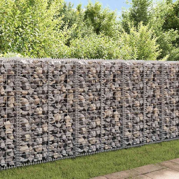 vidaXL Steinkorb Gabione mit Deckeln Verzinkter Draht 100×30×30 cm 141038