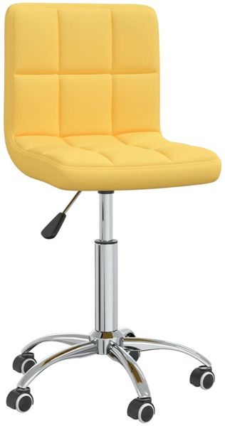 vidaXL Esszimmerstuhl Drehbar Senfgelb Stoff, Drehbar [3087538]