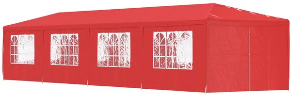 vidaXL Party-Zelt 1200 x 300 x 255 cm Rot PE und Stahl 42033002