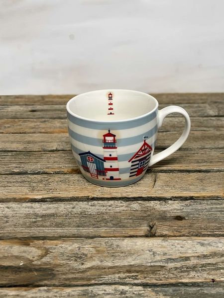 Große Tasse 'Balneo' Maritim aus Porzellan 325 ml