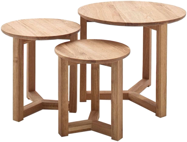 3-Satz Couchtisch Ferris / Faye, Holzfarben