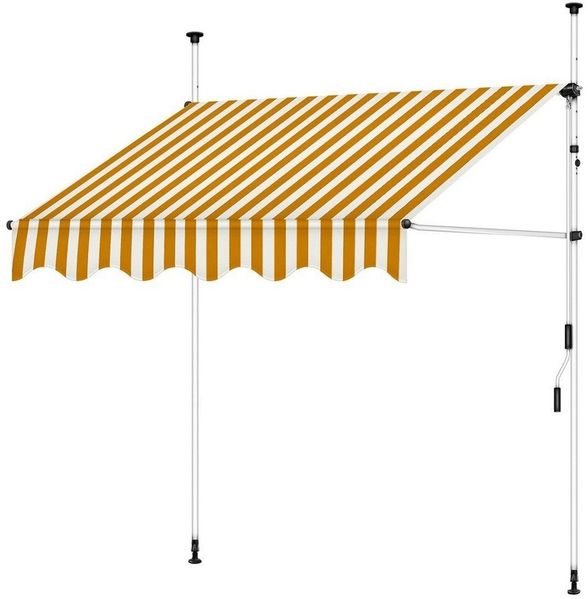 Feel2Home Klemmmarkise Balkonmarkise ohne Bohren 150–400 cm – Sonnenschutz Klemmmontage (Einzelartikel, Set besteht aus: 1 Klemmmarkise) Flexible Klemmmontage – ideal für Balkon und Mietwohnung