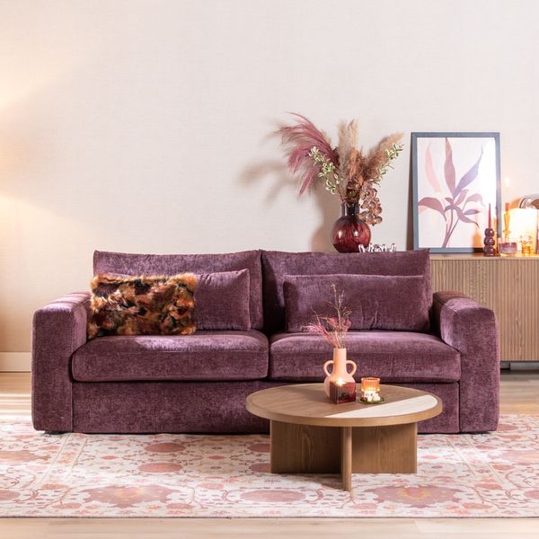 Bronx71 3-Sitzer Sofa Kyle Chenille paars