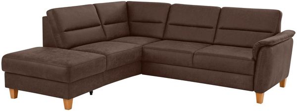 Home affaire Ecksofa Palmera L-Form, B: 236 cm, optional Bettfunktion & Bettkasten, Federkern