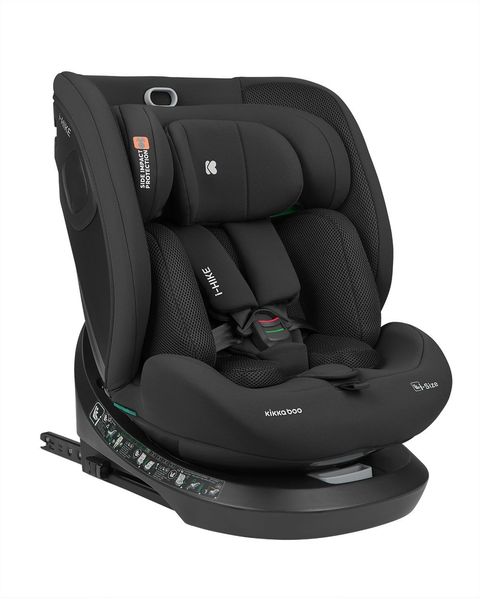 Kikkaboo i-Size Kindersitz i-Hike (40-150 cm) Isofix, 360° drehbar, verstellbar schwarz