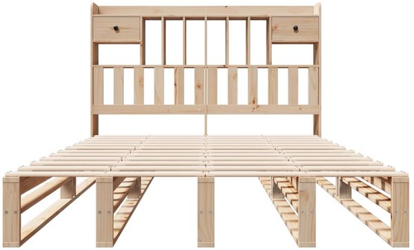 vidaXL Massivholzbett mit Regal ohne Matratze 140x200 cm Kiefernholz 3323959 Bild 4