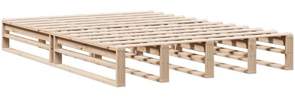 vidaXL Massivholzbett mit Regal ohne Matratze 140x200 cm Kiefernholz 3323959 Bild 5