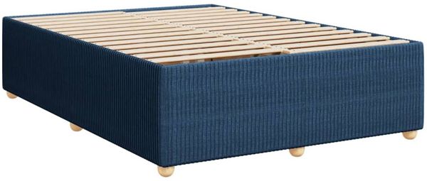 vidaXL Boxspringbett mit Matratze Blau 140x190 cm Stoff 3289771 Bild 9