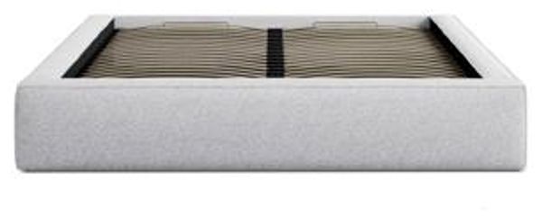 Micadoni Bett Simon Strukturierter Stoff Hellgrau Melange 140x200
