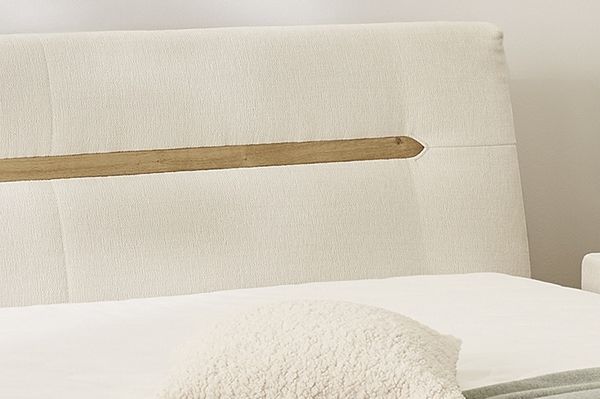 Jockenhöfer 'Hetty Max' Boxspringbett, 180x200 cm, Chenille Hellbeige