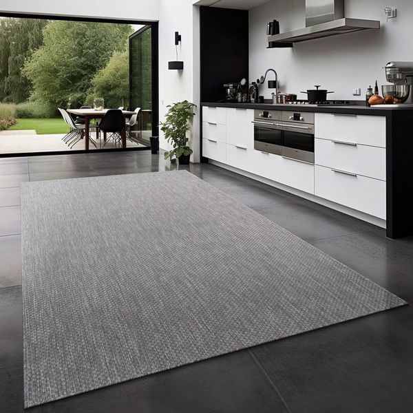 TT Home Teppich, Rechteckig, Höhe: 4 mm, Teppich Outdoor Wohnzimmer Esszimmer Balkon Wetterfest