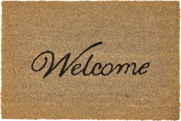 Fußmatte MAKALU Naturfarben 40 x 60 cm Kokosfasern