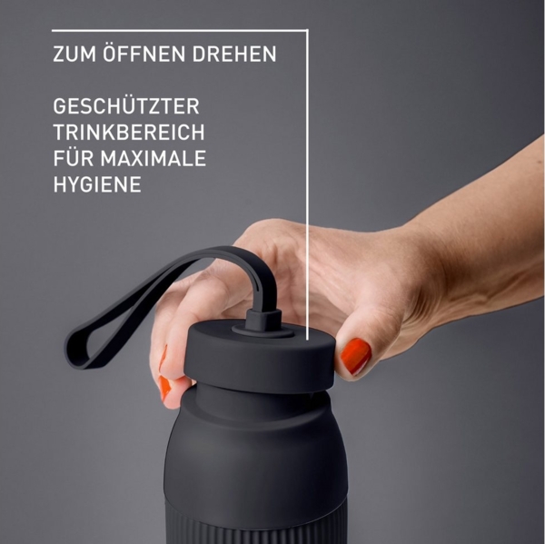 Emsa Isolierflasche beYou Twist, mit integriertem Sieb und Trageband, 100% dicht, spülmaschinengeeignet