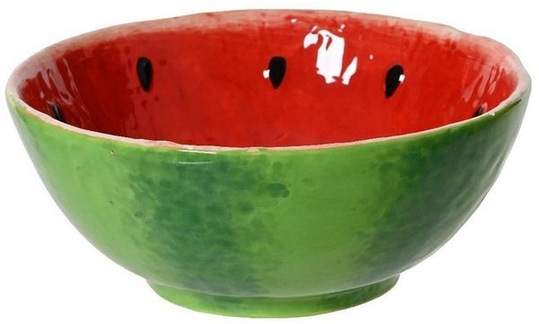 Kaemingk Müslischale CITRI, Ø 15 cm, Rot, Grün, Dolomit, (1-tlg), Dolomit, Melonenform