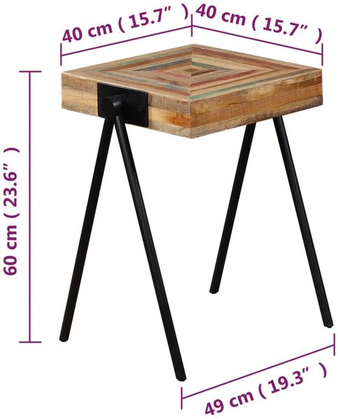 vidaXL Beistelltisch Recyceltes Massivholz Teak 245408 Bild 9