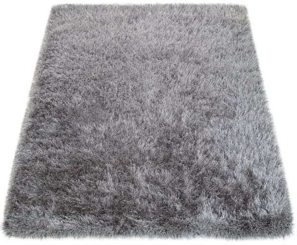 Paco Home Hochflor-Teppich Glamour 300, rund, Höhe: 70 mm, Uni Farben, mit weichem Glanz Garn, ideal im Wohnzimmer & Schlafzimmer