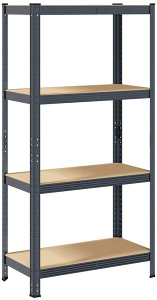 vidaXL Lagerregal mit 4 Böden Anthrazit Stahl & Holzwerkstoff 4016936